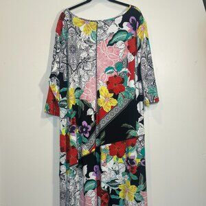Attitudes By Renee Floral Paisley Print Dress Size 4X